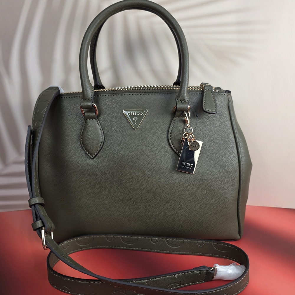 GUESS Doretta Stylish Olive Satchel